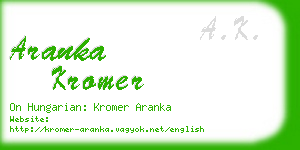 aranka kromer business card